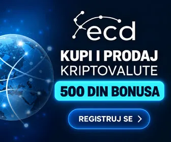 ECD kupoprodaja kriptovaluta uz 500 dinara bonusa