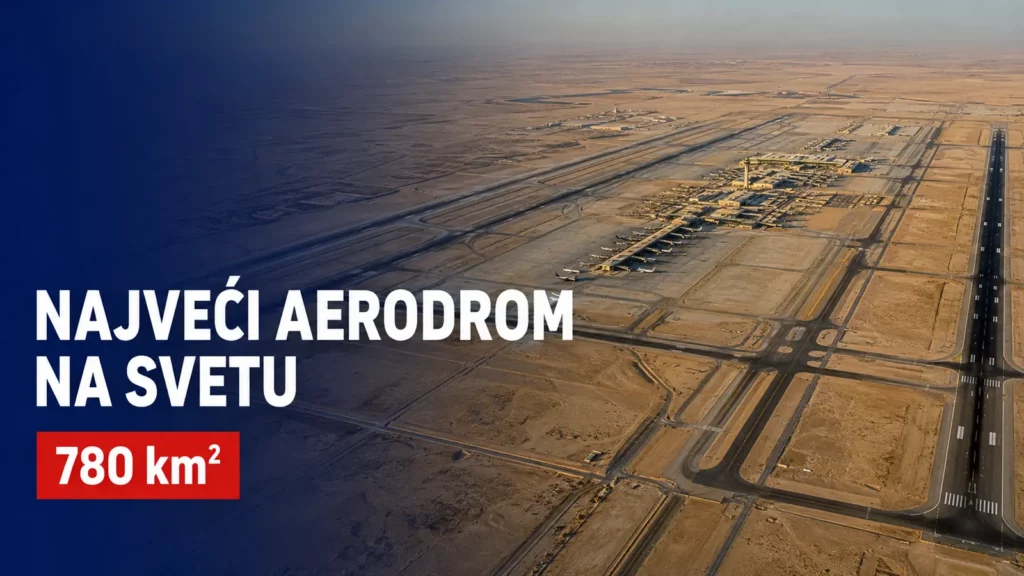 Pogled iz vazduha na veliki aerodrom